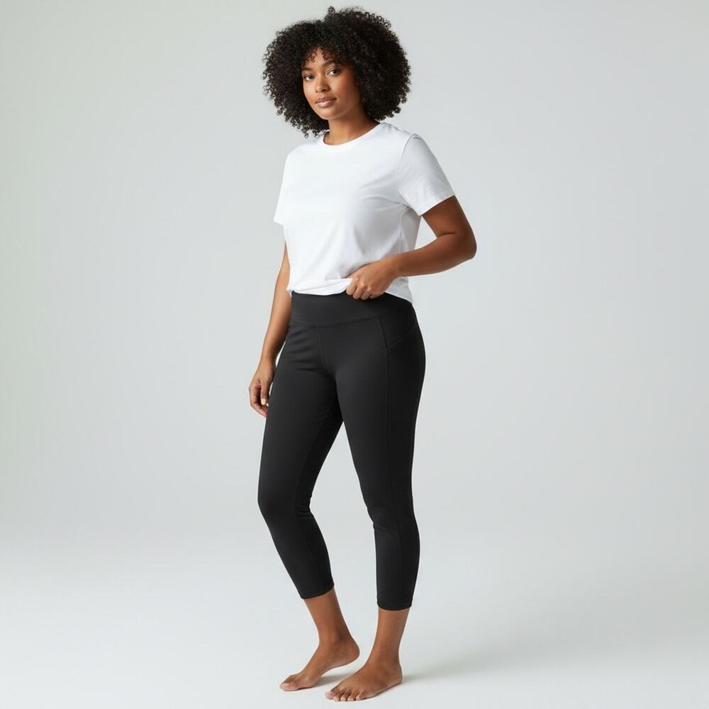 NWT MSP Miraclesuit Black Active Wear Pants XL Tummy Control Slimming Leggings